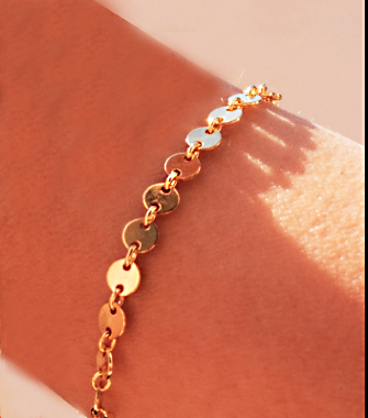 Armband in Disc look gold damen leselles