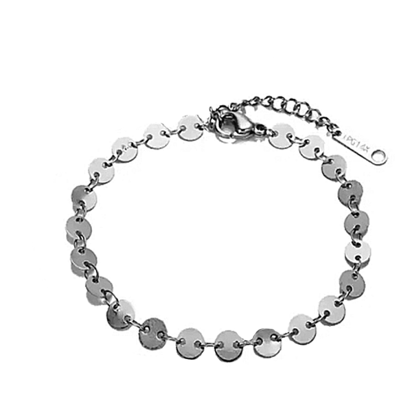Armband in Disc look silber damen leselles