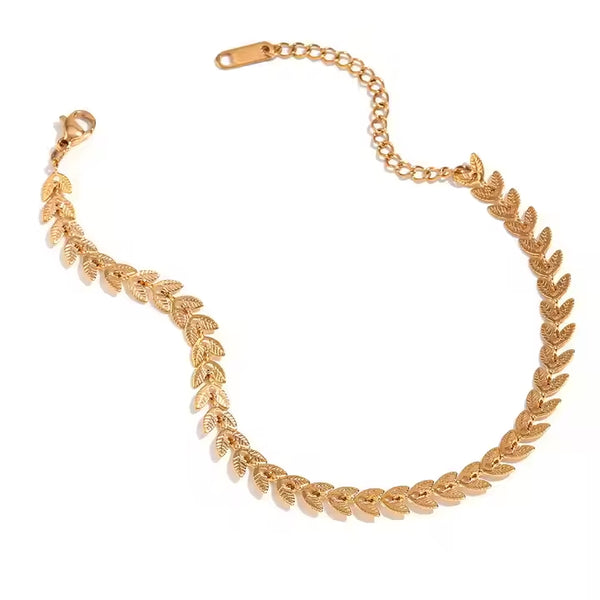 Blätter Halskette gold damen leselles