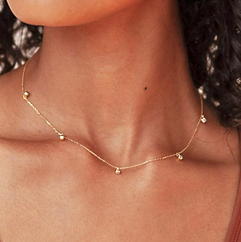 Choker Necklace gold damen leselles