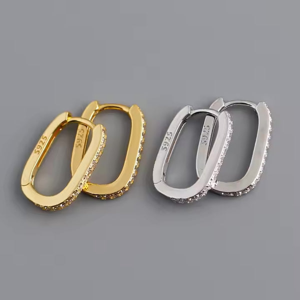 Diamand Reifen Ohrringe damen leselles