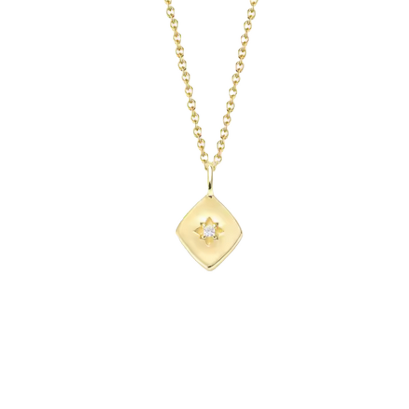 Diamant-Stern-Halskette gold damen leselles