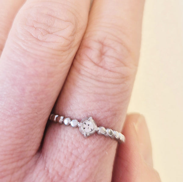 Feiner Diamantring silber damen leselles