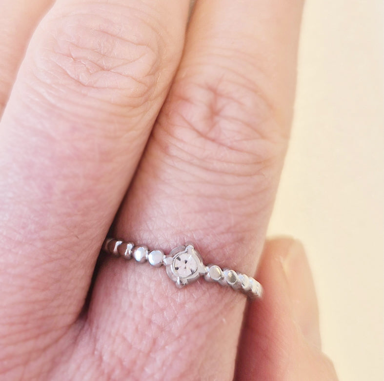 Feiner Diamantring silber damen leselles