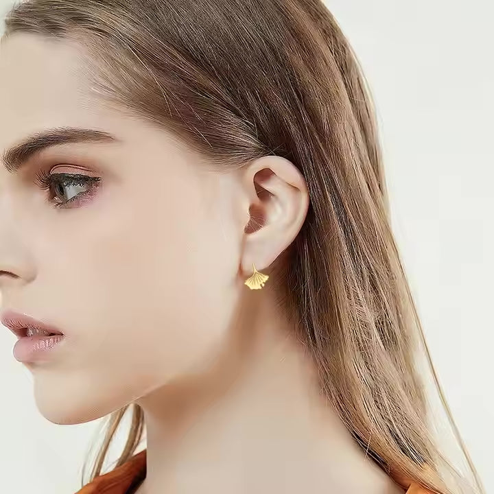 Gingo-Reifen Ohrringe gold damen leselles