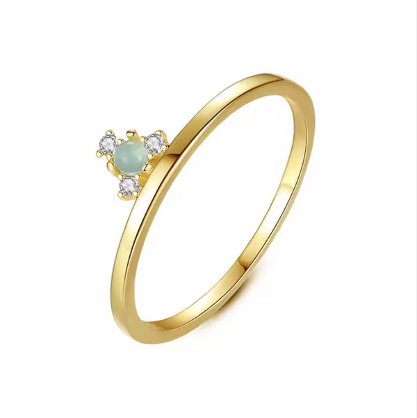 Green Diamond Ring gold damen leselles