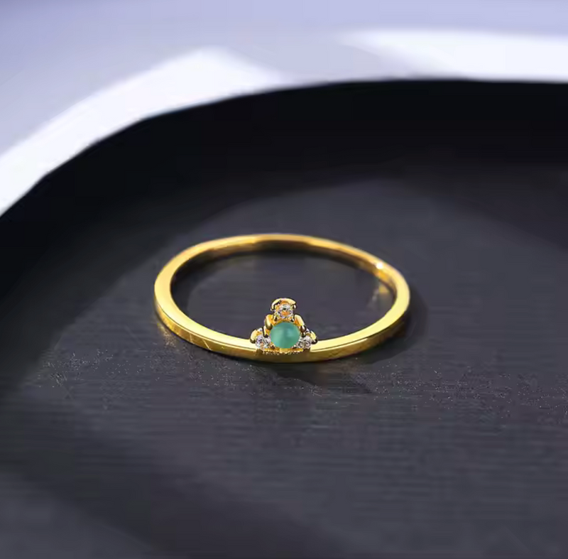Green Diamond Zirconica Ring