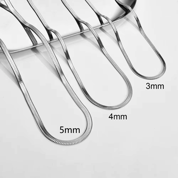 High End Schlangenkette Silber damen leselles1