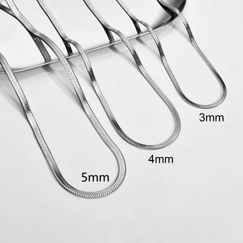 High End Schlangenkette Silber damen leselles1