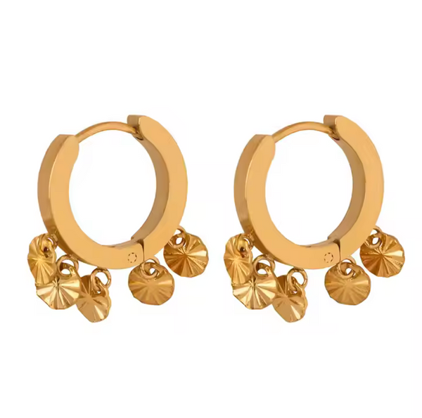 Münzen-Ohrring gold damen leselles