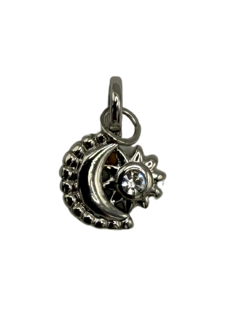 Moon Zirkonia Anhaenger silber damen leselles
