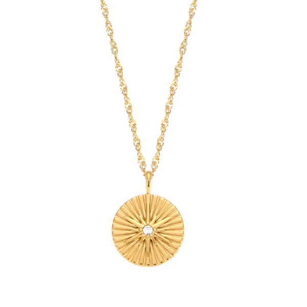 New Soleil Necklace Produktfoto vorne gold damen leselles