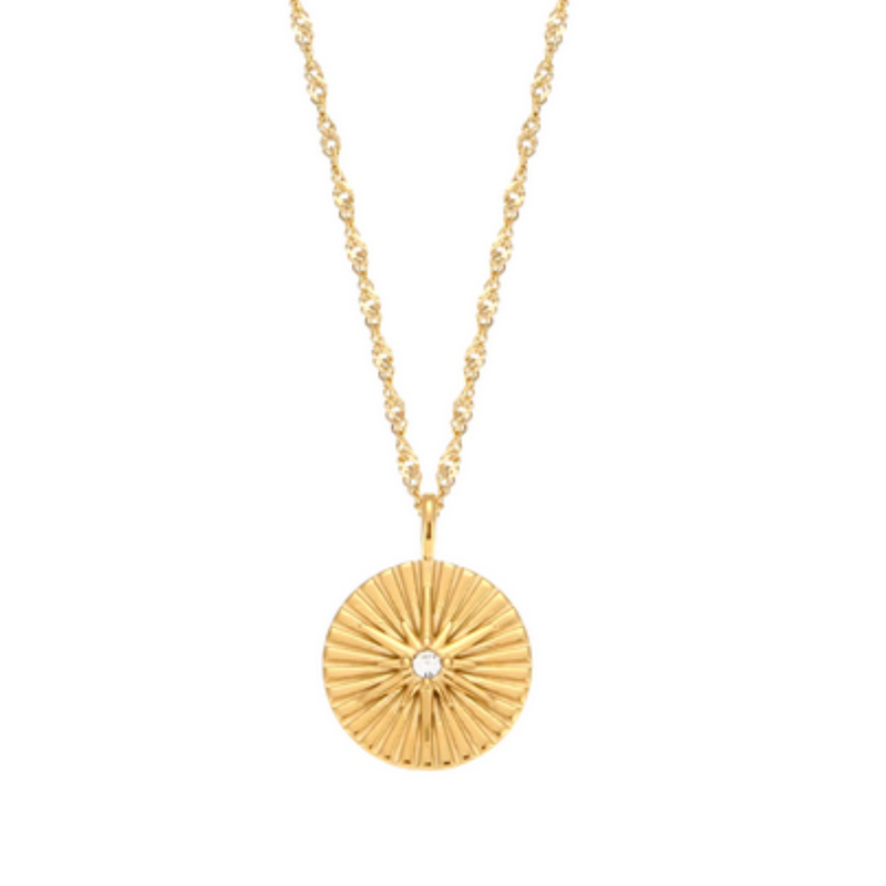 New Soleil Necklace Produktfoto vorne gold damen leselles