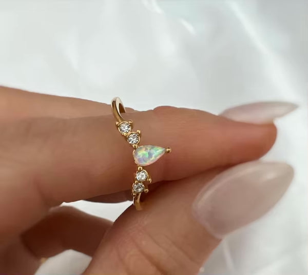Opal Princess Ring detail gold damen leselles