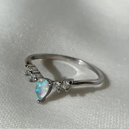 Opal Princess Ring detail silber damen leselles