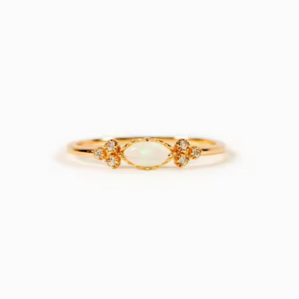 Romantischer Opalring nah gold damen leselles