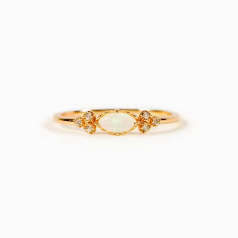 Romantischer Opalring nah gold damen leselles