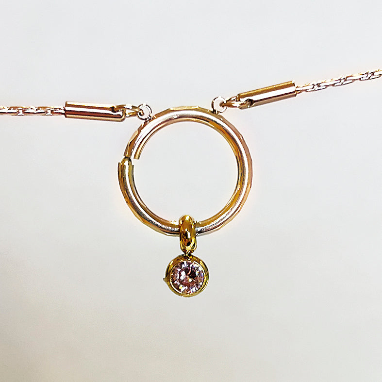 Rose Zircon Charms mit kette damen leselles