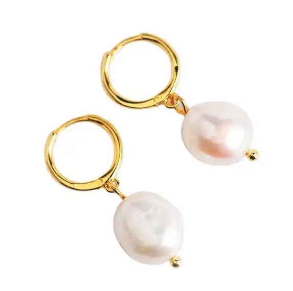 Süßwasser Perlenohrstecker Gold damen leselles