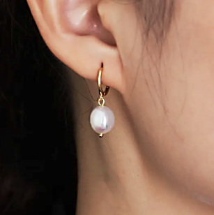Süßwasser Perlenohrstecker Ohr damen leselles