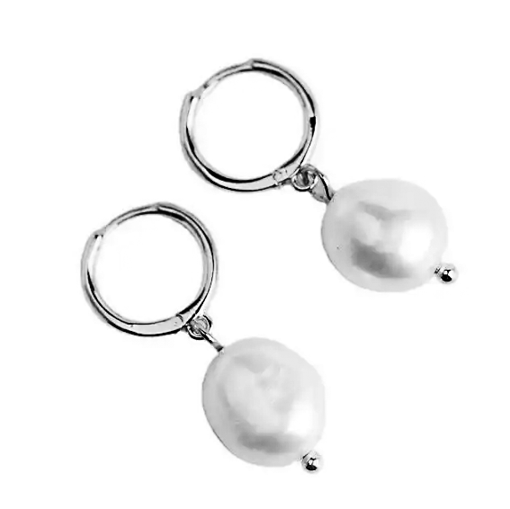 Süßwasser Perlenohrstecker silber damen leselles