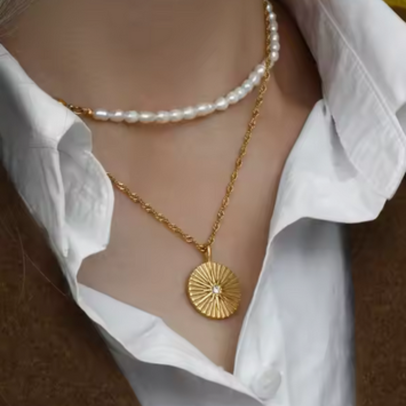 Soleil Halskette gold damen leselles