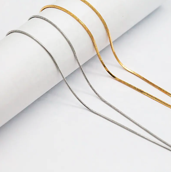 Stainless Steel Snake Necklace damen leselles