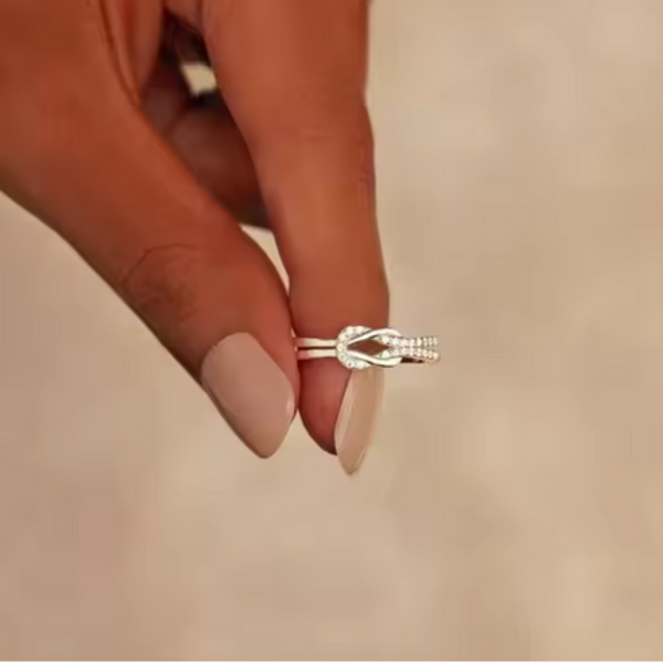 Unendlichkeits-Glitzerring silber damen leselles
