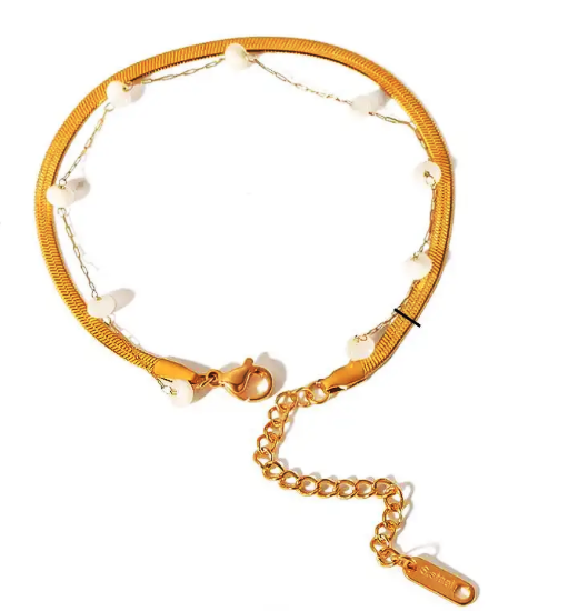 perlen armband gold damen leselles