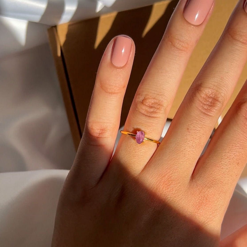 Amethyst-Ring damen leselles