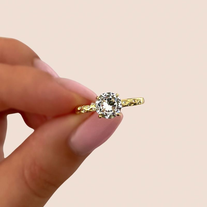 Glow Ring gold damen leselles detail