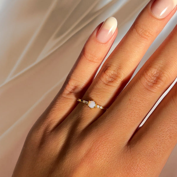 Mondstein-Ring gold damen leselles