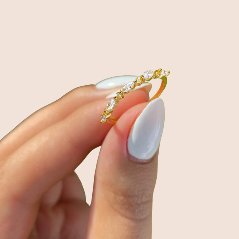 Mosaik-Ring gold damen leselles nah