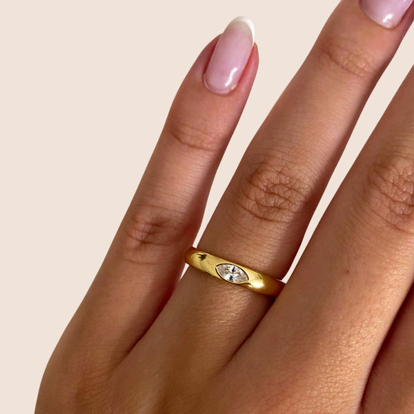 Ryon-Ring gold mit stein damen leselles