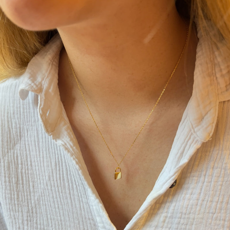 Schloss-Halskette gold damen leselles nah