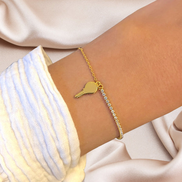 Schluesselarmband gold damen leselles nah