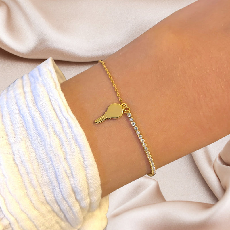 Schluesselarmband gold damen leselles nah