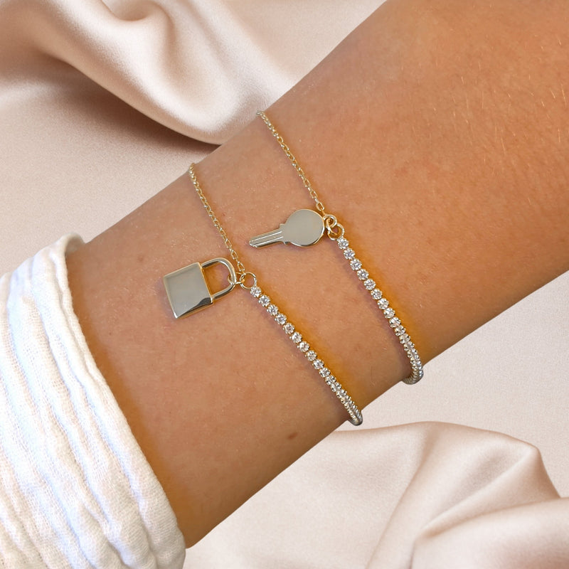 Schluesselarmband silber damen leselles