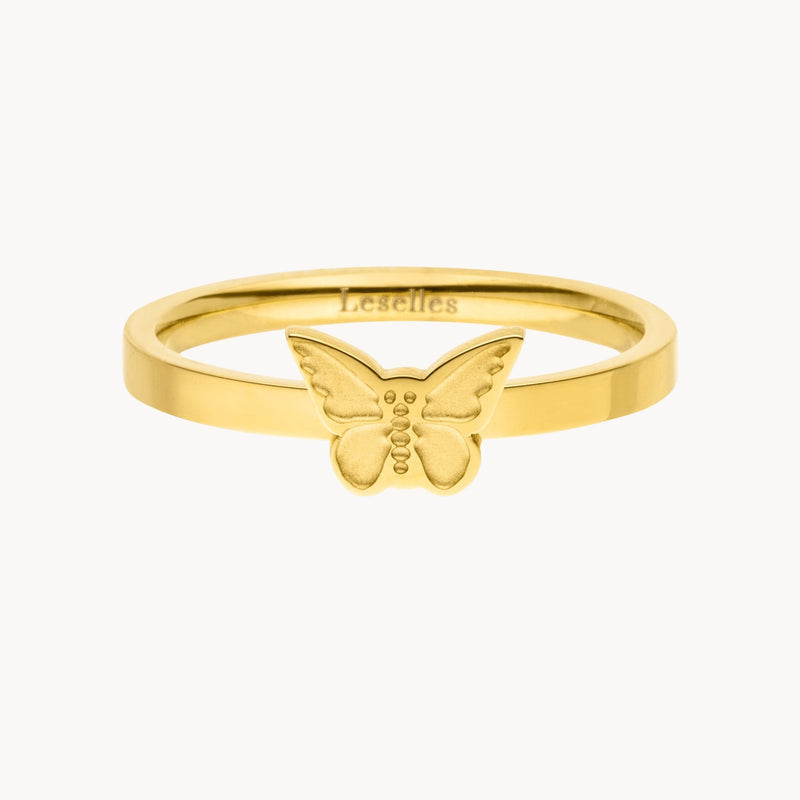 Schmetterling-Ring gold ausgestellt damen leselles