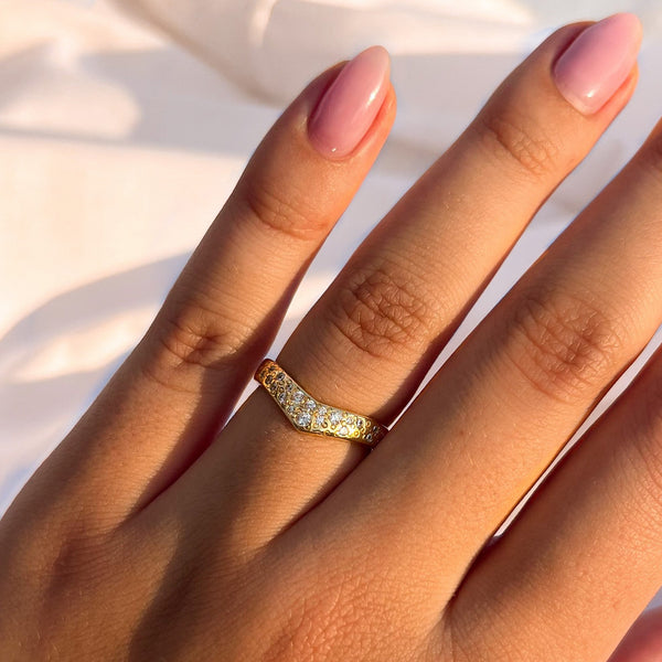 Sternenstaub-Ring Damen Leselles Hand Gold