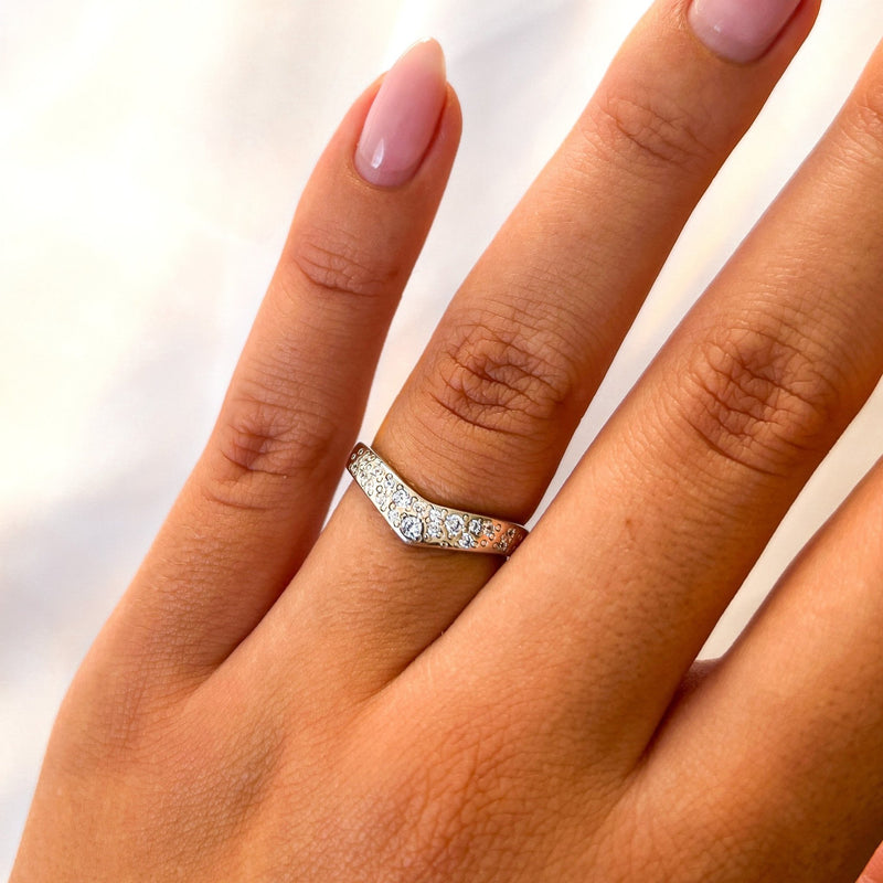 Sternenstaub-Ring Silber Damen Leselles nah