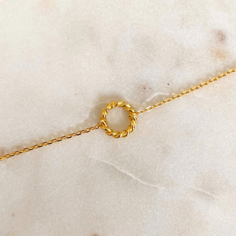 Twisted Circle Armband gold damen leselles2