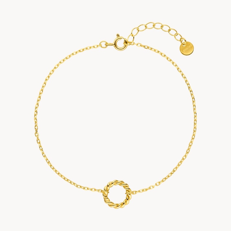 Twisted Circle Armband gold damen leselles