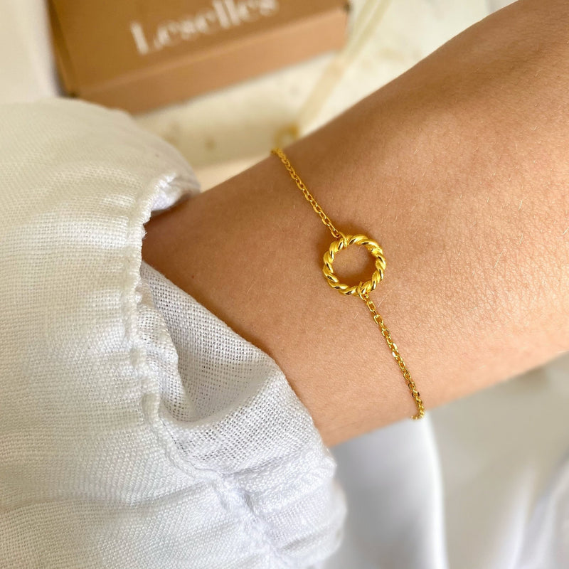 Twisted Circle Armband gold nah damen leselles
