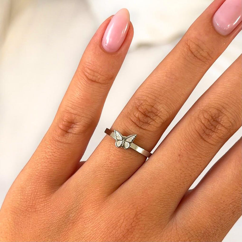 Schmetterling-Ring silber damen leselles