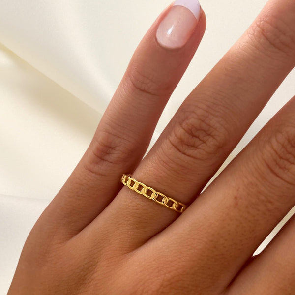 chain ring gold hand damen leselles