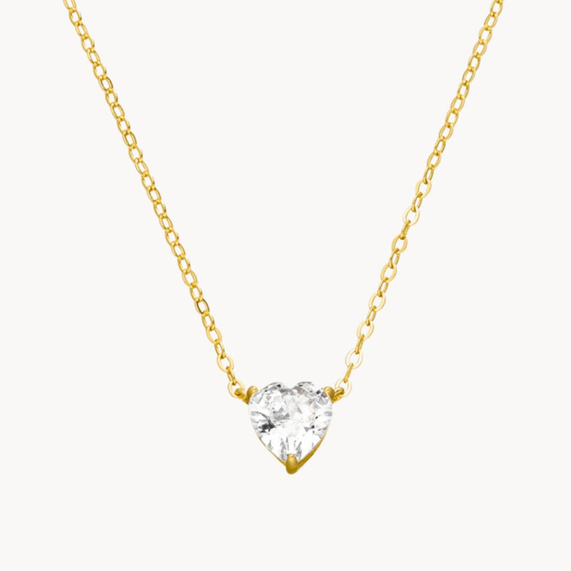 Diamond Heart Necklace - Leselles