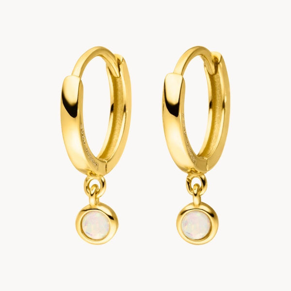 Shimmer Opal Hoops - Leselles