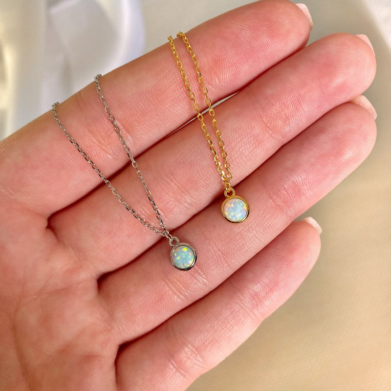 Shimmer Opal Necklace - Leselles