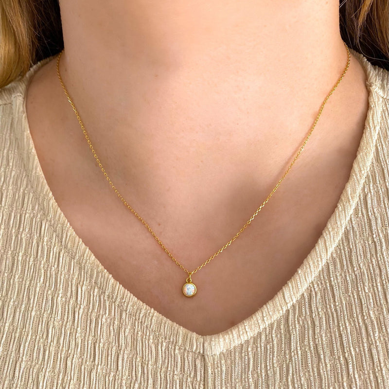 Shimmer Opal Necklace - Leselles